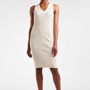 Express Cream Midi Dress